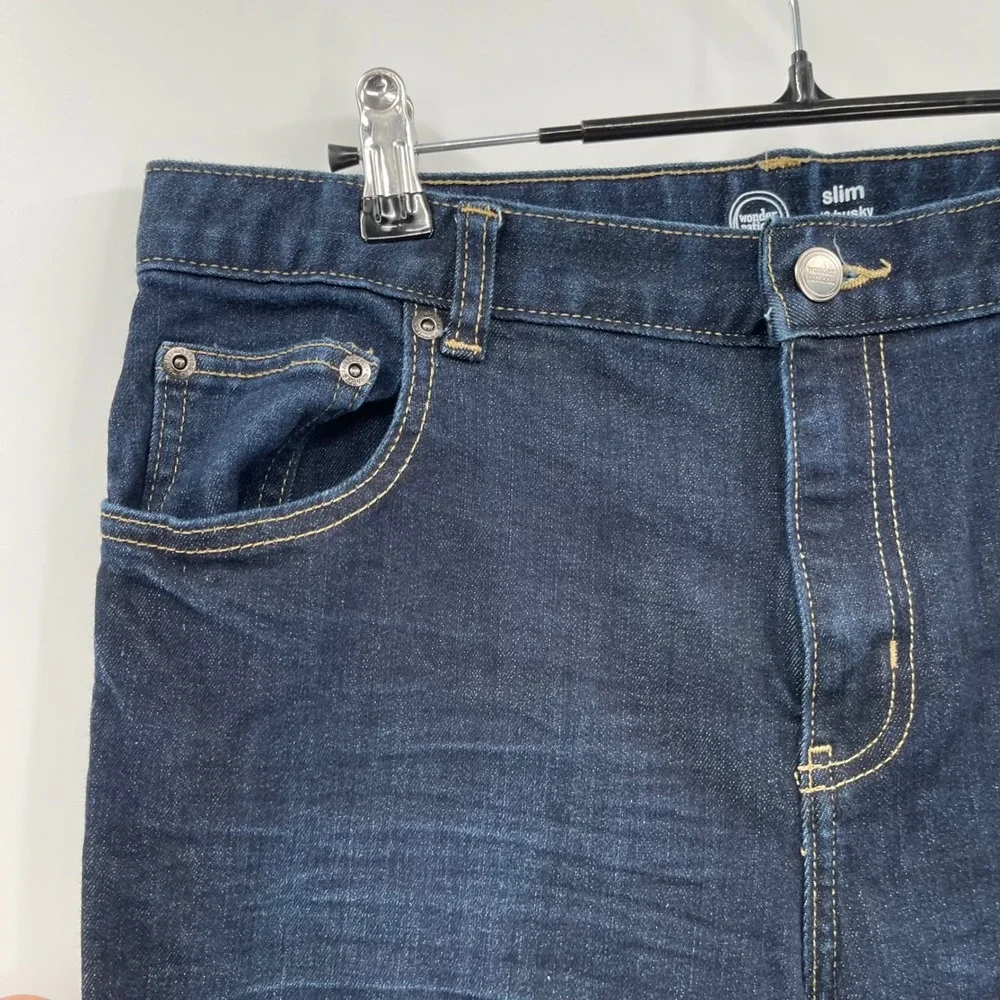Wonder Nation Slim 16 Husky‎ Jeans Dark Wash Denim Pants Kid's Clothing
